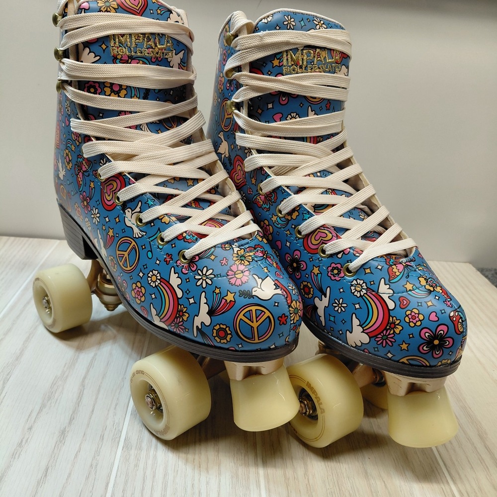 Impala Roller Skate Harmony Peace Blue Rainbow Size Womens 9 (US) 7 (UK) 40 (EU)